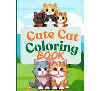 Cute Cat Coloring Book 8.5inx11in 80 patterns relaxing and calming for adult teens and kids: Cozy cat coloring book bold easy designs