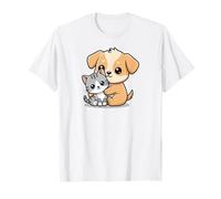 Cute Cat Dog Pet Friendship Friends T-Shirt