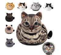 Cute Cat Drawstring Makeup Bag,Cat Cosmetic Toiletry Travel Purse,Lay Flat Makeup Bag Gifts for Feline Lovers