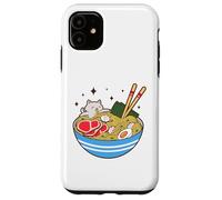 Cute Cat Eating Ramen Bowl Kawaii Food Coque pour iPhone 11
