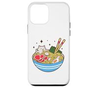 Cute Cat Eating Ramen Bowl Kawaii Food Coque pour iPhone 12 Mini
