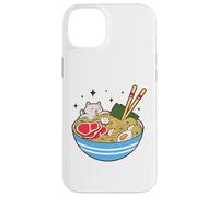 Cute Cat Eating Ramen Bowl Kawaii Food Coque pour iPhone 14 Plus