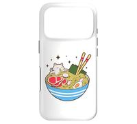 Cute Cat Eating Ramen Bowl Kawaii Food Coque pour iPhone 17 Pro