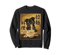 Cute Cat Eating Ramen Noodles Funny Japan Kawaii Cats Sweatshirt