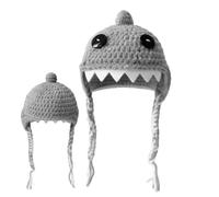 Cute Cat Hat - Shark Shape Pet Headwear | Knitted Felt Yarn Costume Accessory for Cats Dogs with Head Circumference Under 32cm, Photography Travel Parties Halloween Birthday Gatherings