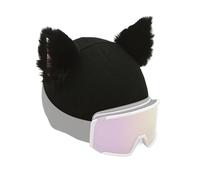 Cute Cat Headgear Cover,Ski Protection Cover in Plush | Fuzzy Protector for Adults and Children Winter Sport Headwear Snowboarding