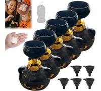 Cute Cat Paw Foam Soap Dispenser, Black Cat Paw Soap Dispenser, Refillable Cats Paw Print Soaps, Halloween Kitty Foaming Pump Bottle Creates Paw-Shaped Foam for Bathroom Kitchen (5pcs)