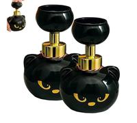 Cute Cat Paw Foam Soap Dispenser Paw Print,2026 Black Kitty Foaming Pump Bottle Creates Paw-Shaped Foam, Reusable Empty Liquid Hand Container for Bathroom & Kitchen (2*pcs)
