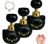 Cute Cat Pawprint Soap,Halloween Edition Cat Paw Print Soap Dispenser,Black Kitty Foaming Pump Bottle Creates Paw-Shaped Foam for Bathroom&Kitchen, Cat Lovers Gift