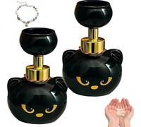 Cute Cat Pawprint Soap,Halloween Edition Cat Paw Print Soap Dispenser,Black Kitty Foaming Pump Bottle Creates Paw-Shaped Foam for Bathroom&Kitchen, Cat Lovers Gift