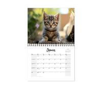Cute Cat Planner 2025 - Adorable calendrier mural Kitten - Agenda hebdomadaire mensuel quotidien | Andipbook annuel pour animaux de compagnie avec photos de chat, décoration de bureau à domicile sur