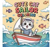 Cute Cat Sailor Coloring: Join this adorable cat sailor as they build sandcastles with playful crabs on a magical island!