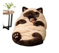 Cute Cat Sleep Sack, Insulated Comfort Sleeper, Warm for Rest, Easy Clean Machine Wash Material, Adult Indoor Bedding Item, Living Room Apartment Dorm Overnight Use