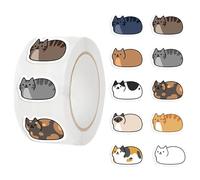 Cute Cat Stickers, 500 feuilles / Roll Cute Decals Decor | Polyvalent Students Notebook Decoration -Use Conveniently For School Party Office Scrapbook Notebook Laptop Waterbottle Workbook Envelope