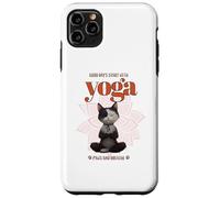 Cute Cat Yoga Spiritual Meditation Zen Balance Namaste Om Coque pour iPhone 11 Pro Max
