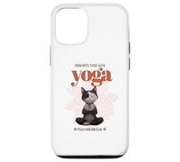 Cute Cat Yoga Spiritual Meditation Zen Balance Namaste Om Coque pour iPhone 12/12 Pro