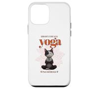 Cute Cat Yoga Spiritual Meditation Zen Balance Namaste Om Coque pour iPhone 12 Mini