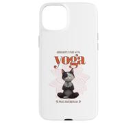 Cute Cat Yoga Spiritual Meditation Zen Balance Namaste Om Coque pour iPhone 15 Plus