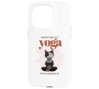 Cute Cat Yoga Spiritual Meditation Zen Balance Namaste Om Coque pour iPhone 15 Pro