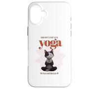 Cute Cat Yoga Spiritual Meditation Zen Balance Namaste Om Coque pour iPhone 16 Plus