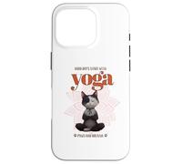 Cute Cat Yoga Spiritual Meditation Zen Balance Namaste Om Coque pour iPhone 16 Pro