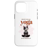Cute Cat Yoga Spiritual Meditation Zen Balance Namaste Om Coque pour iPhone 16 Pro Max