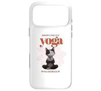 Cute Cat Yoga Spiritual Meditation Zen Balance Namaste Om Coque pour iPhone 17 Pro Max