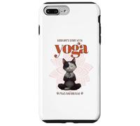 Cute Cat Yoga Spiritual Meditation Zen Balance Namaste Om Coque pour iPhone 7 Plus/8 Plus