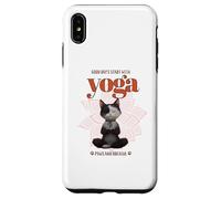 Cute Cat Yoga Spiritual Meditation Zen Balance Namaste Om Coque pour iPhone XS Max