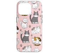 Cute Cats & Claws Pattern for Kittyie and Pet Owners Coque pour iPhone 16 Pro