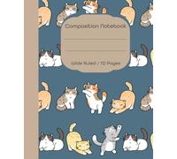 Cute Cats Composition Notebook: Wide Ruled, 112 Pages | Adorable Yoga Stretching Cute Kawaii Cat Cover for School, Work, or Journaling | Perfect Gift ... Teen, Kids, Students, Teachers and Adults