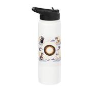 Cute Cats Total Solar Eclipse 12 août 2026 Événement d'astronomie Stainless Steel Insulated Water Bottle