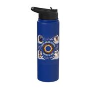 Cute Cats Total Solar Eclipse 12 août 2026 Événement d'astronomie Stainless Steel Insulated Water Bottle