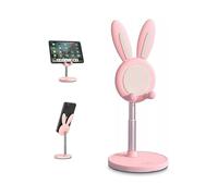 Cute Cell Phone Stand, Angle Height Adjustable Cell Phone Stand for Desk, Cute Bunny Phone Holder Stand, Compatible