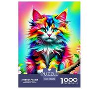 Cute Chat 1000 Pièces Chat Puzzle en Papier Jeu D'intelligence Décoration Moderne Adultes Et Adolescents Dès 14 Ans 38x26cm/1000pcs