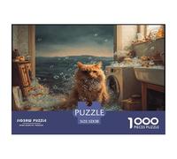 Cute Chat Puzzle De 1000 Pièces: Cute Chat Jeu DéfiAnt pour Les Adultes, Jouets ÉduChatifs Et Puzzles De Décoration De La Maison 52x38cm/1000pcs