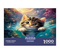 Cute Chat Puzzle De 1000 Pièces: Cute Chat Jeu DéfiAnt pour Les Adultes, Jouets ÉduChatifs Et Puzzles De Décoration De La Maison 70x50cm/1000pcs