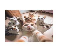 Cute Chat Puzzles en Bois Adultes Et Adolescents 1000 Pieces EnfFourmis Puzzle Décoration Mur Moderne Art Jouets Cadeau IntéressFourmis （75×50cm）