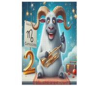 Cute Chèvre Puzzles Adulte 1000 Pieces Cadeau Famille Puzzle Classique 3D EnfantsJouet en Bois Cadeau Unique 78×53cm