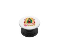 Cute Chibi Cartoon Virgen de Guadalupe Saint Virgin Mary PopSockets PopGrip Adhésif