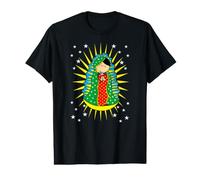 Cute Chibi Cartoon Virgen de Guadalupe Saint Virgin Mary T-Shirt Graphique avec Valeur