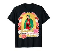 Cute Chibi Cartoon Virgen de Guadalupe Saint Virgin Mary T-Shirt Graphique avec Valeur