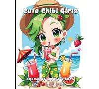 Cute Chibi Girls Greyscale Coloring Book: Kawaii-Inspired Designs Perfect for Stress Relief and Fun.