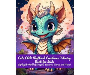 Cute Chibi Mythical Creatures Coloring Book for Kids: A Playful World of Dragons, Unicorns, Fairies, and More!
