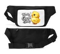 Cute Chick Embracing Positive Attitude Sac banane unisexe Noir