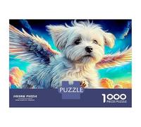 Cute Chien Puzzle 1000 Pièces Carton Premium Colorful Chien pour Couples, Entraînement De Concentration, Loisir en Intérieur, pour Habitants D’Appartements s 52x38cm/1000pcs