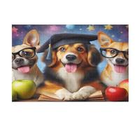 Cute Chien Puzzles Adulte 1000 Pieces Cadeau Famille Puzzle Classique 3D EnfFourmisJouet en Bois Cadeau Unique （75×50cm）