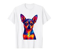 Cute Chihuahua Dog Colorful Dog Lover Pop Art T-Shirt