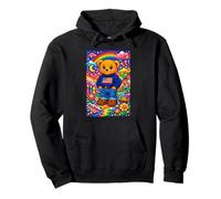 Cute Childish Teddy Bear World Illustration Graphic Designs Sweat à Capuche