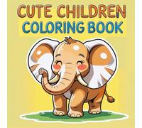 Cute children's animal coloring book